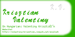 krisztian valentiny business card